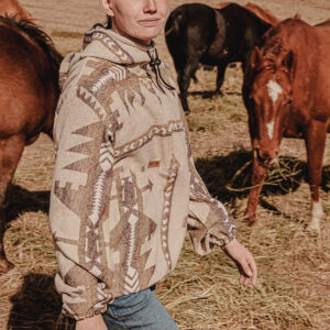 Ridealong 34 zip wool sweater with navajo aztec western print patterns handmade fashion (22)